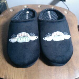 Central Perk Friends The Television Series Mens Black Slippers 11/12